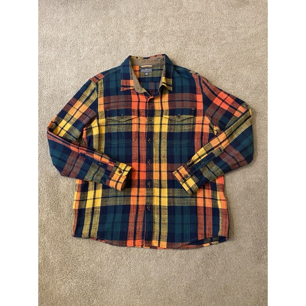 L.L. Bean Signature Heritage Vibrant Flannel Shirt Classic Dadcore Men’s L - Picture 2 of 13